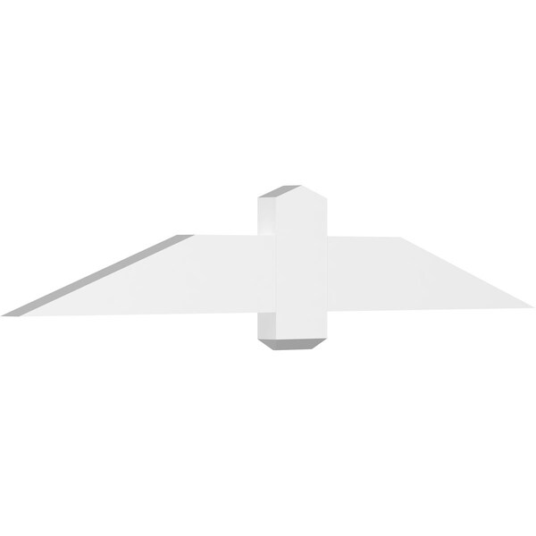 Ekena Millwork Eugene Architectural Grade PVC Gable Bracket, 60"W x 10"H x 2"D x 6"F, 4/12 Pitch GBP060X10X0206EUG00 - main
